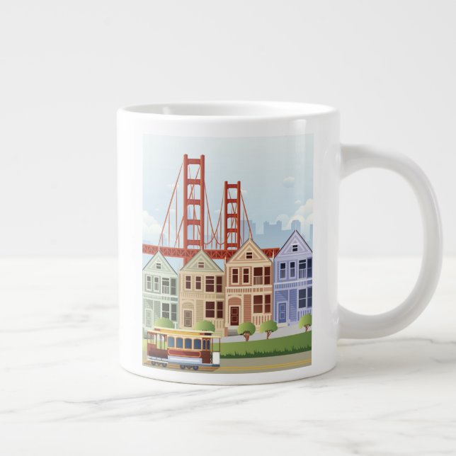 San Francisco| De målade Damerna Jumbo Mugg (Höger)