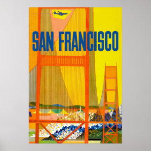San Francisco den guld- grinden överbryggar Poster