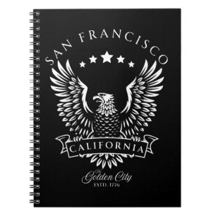 San Francisco Den Gyllene Staden Kalifornien Vinta Anteckningsbok