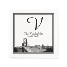 San Francisco Destination Wedding Napkin