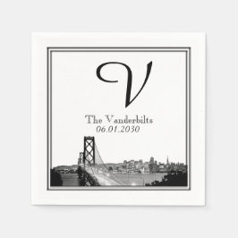 San Francisco Destination Wedding Napkin Pappersservett