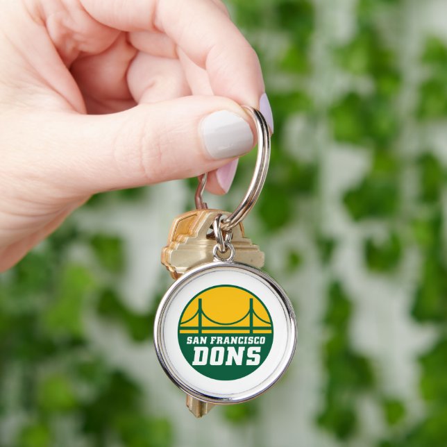 San Francisco Dons Rund Silverfärgad Nyckelring (Hand)