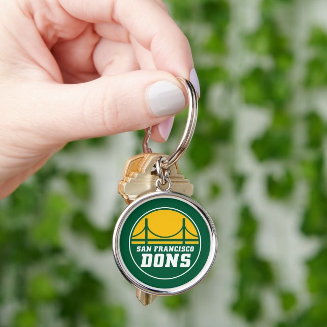 San Francisco Dons Rund Silverfärgad Nyckelring (Hand)