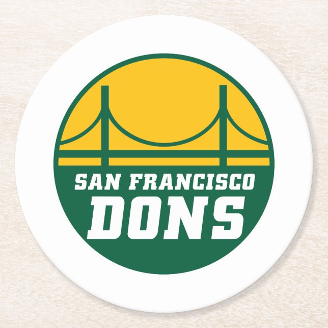 San Francisco Dons Underlägg Papper Rund (Framsidan)