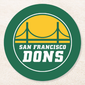 San Francisco Dons Underlägg Papper Rund