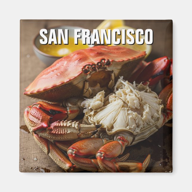 San Francisco Dungeness Crab Magnet (Framsidan)