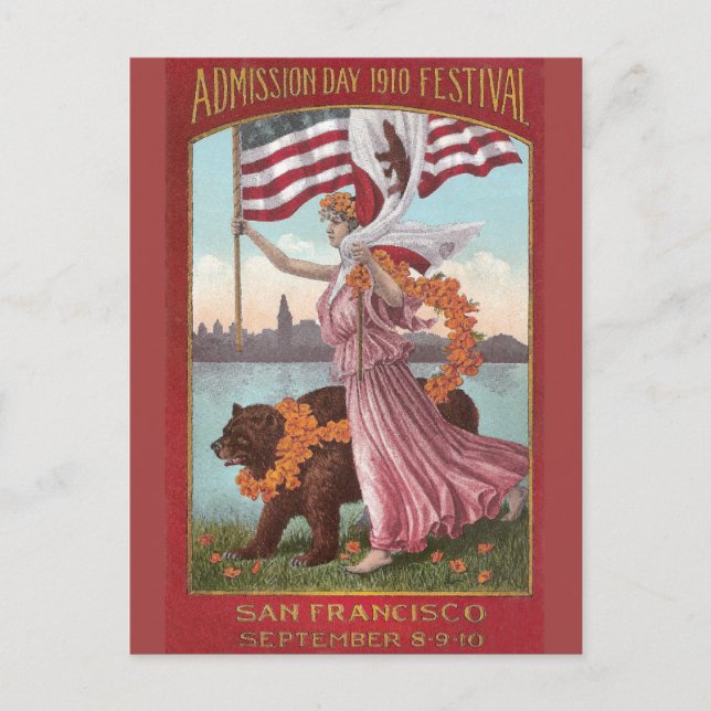 San Francisco Festival 1910 Vykort (Framsida)