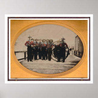 San Francisco Fire Brigade på Meiggs Wharf (40090) Poster