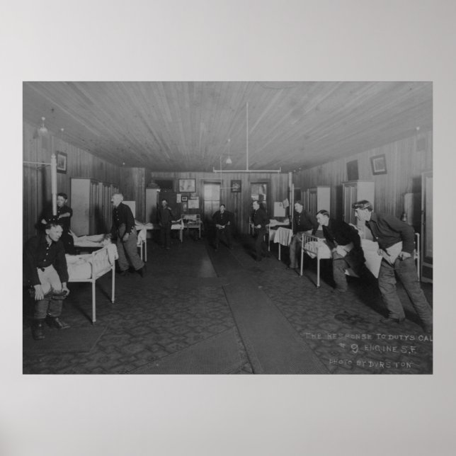 San Francisco Fire Department #9 Engine Co. Poster (Framsidan)