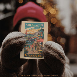 San Francisco Fishermans Wharf, Paris av Västern Vykort