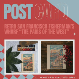 San Francisco Fishermans Wharf, Paris av Västern Vykort