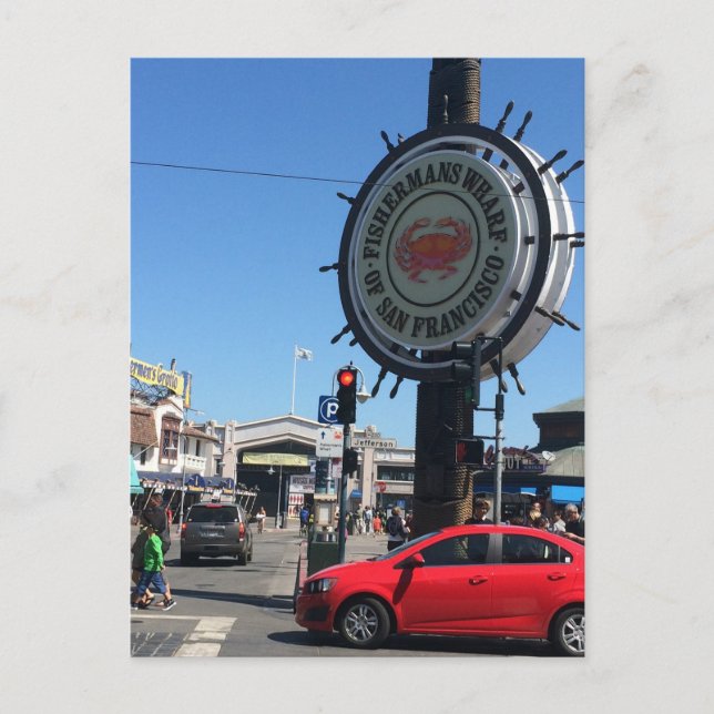 San Francisco Fishermans Wharf Vykort (Framsida)