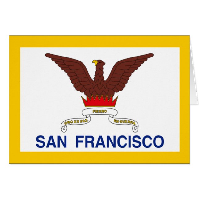 San Francisco flagga Hälsningskort (Framsidan Horizontal)