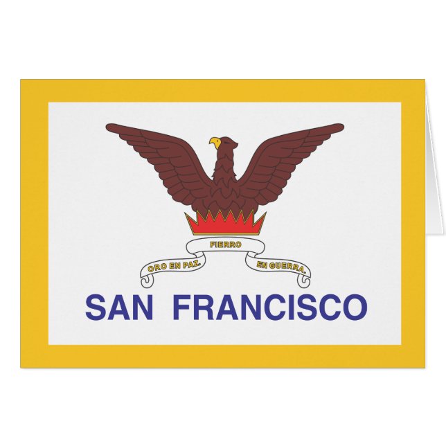 San Francisco flagga Hälsningskort (Framsidan Horizontal)