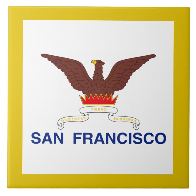 San Francisco flagga Kakelplatta (Framsidan)