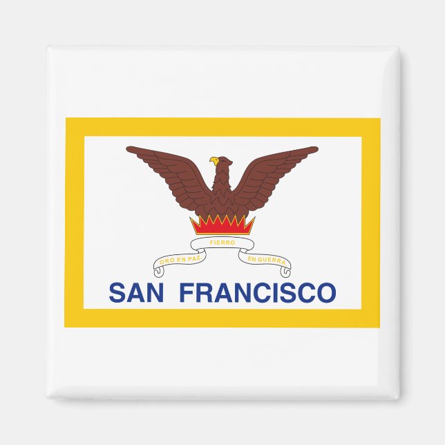 San Francisco Flagga Magnet (Framsidan)