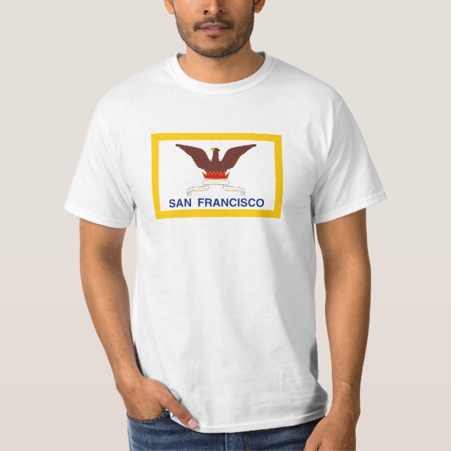 San Francisco Flagga Tee Shirt (Framsida)
