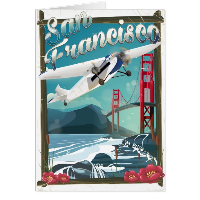 San Francisco Flygresor affisch Hälsningskort (Framsidan)