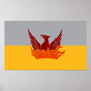 San Francisco Fog & Guld, Flagga PRINT Poster