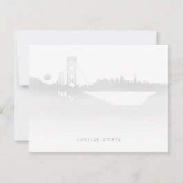 San Francisco Fog Modern Personlig Stationery Anteckningskort