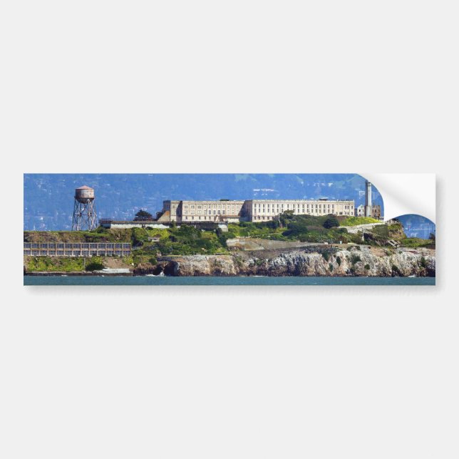 San Francisco för Alcatraz öfängelse panorama Bildekal (Framsidan)