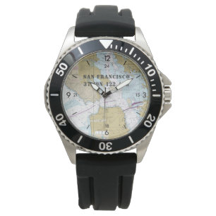 San Francisco för Nautisk Latitude Longitud Boater Armbandsur