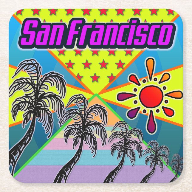 San Francisco Freedom Underlägg Papper Kvadrat (Framsidan)