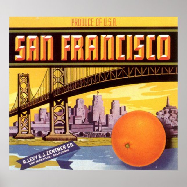 san francisco-frukt poster (Framsidan)