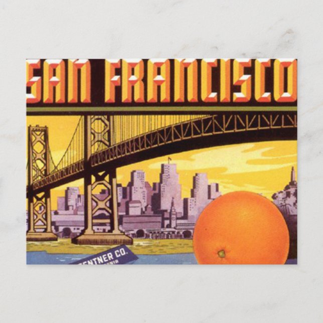 san francisco-frukt vykort (Framsida)
