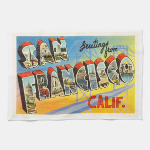 San Francisco gammala Kalifornien CA reser Kökshandduk