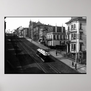 San Francisco-gata med kabelspårvagn 1901 Poster