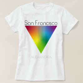San Francisco Gay HBT-Pridet Regnbågstriangel Namn T Shirt