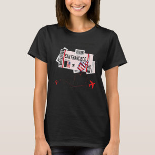 San Francisco Girl - San Francisco Boarding Pass P T Shirt