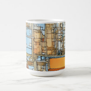 "San Francisco Girl Tecknad Mugg" Kaffemugg