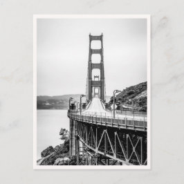 San Francisco Golden Gate Bridge Black & White Vykort
