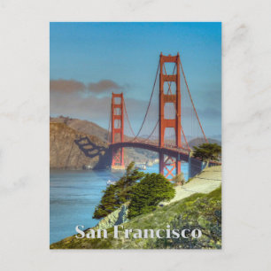 San Francisco Golden Gate Bridge Kalifornien Resa Vykort