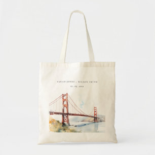 San Francisco Golden Gate Bridge Landskapsbröllop Tygkasse