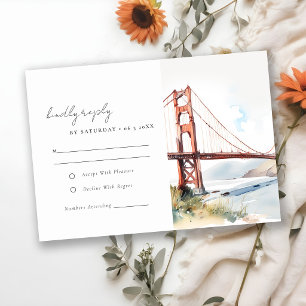 San Francisco Golden Gate Bridge Landskapsvy Bröll OSA Kort
