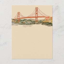 San Francisco Golden Gate Bridge Notekard Vykort