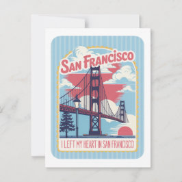 San Francisco Golden Gate Bridge Retro Vykort