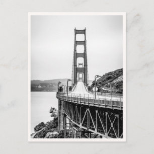 San Francisco Golden Gate Bridge Svart & Vitt Vykort