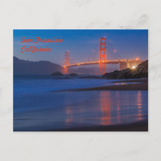 San Francisco Golden Gate Bridge vid solnedgång Vykort