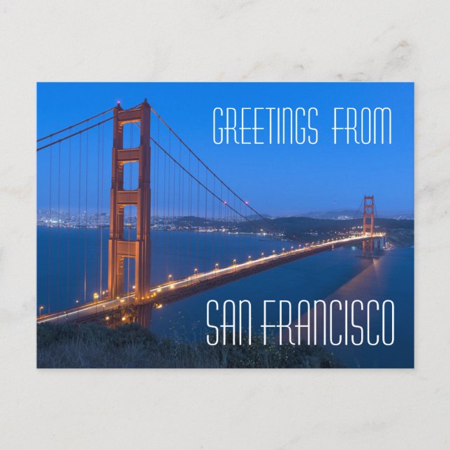 San Francisco Golden Gate Bridge Vykort (Framsida)