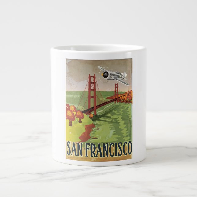 San Francisco Golden Gate-bron Jumbo Mugg (Framsidan)