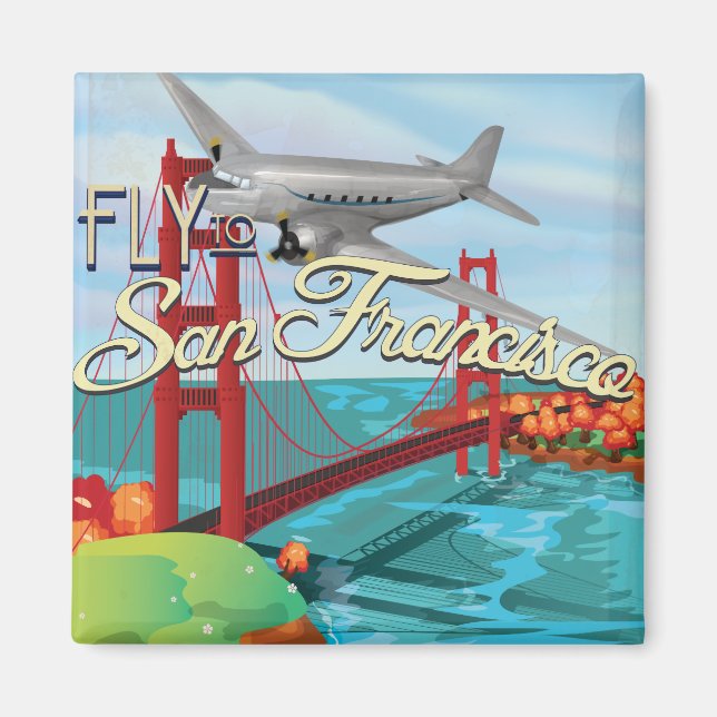San Francisco Golden Gate-bron Magnet (Framsidan)