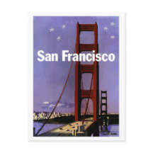 San Francisco Golden Gate-bron på natten, vintage