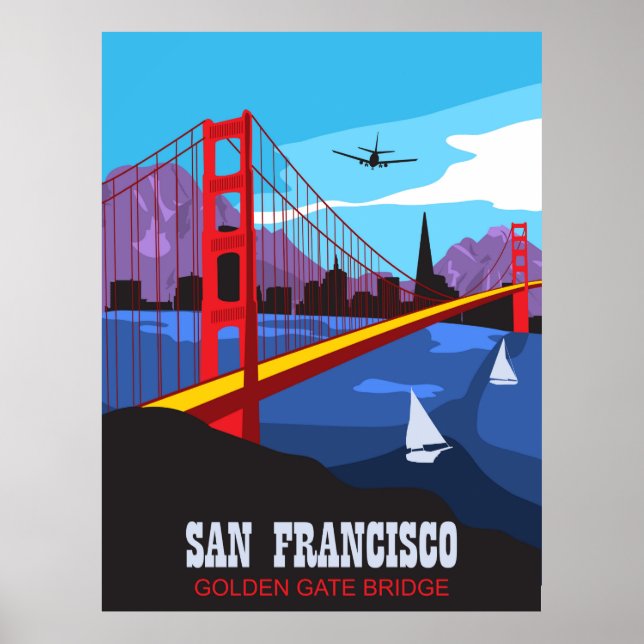 San Francisco, Golden Gate-bron Poster (Framsidan)