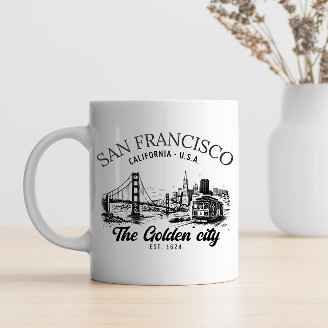 San Francisco Golden Gate Skyline Kaffemugg (Skapare uppladdad)