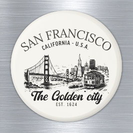 San Francisco Golden Gate Vintage Magnet