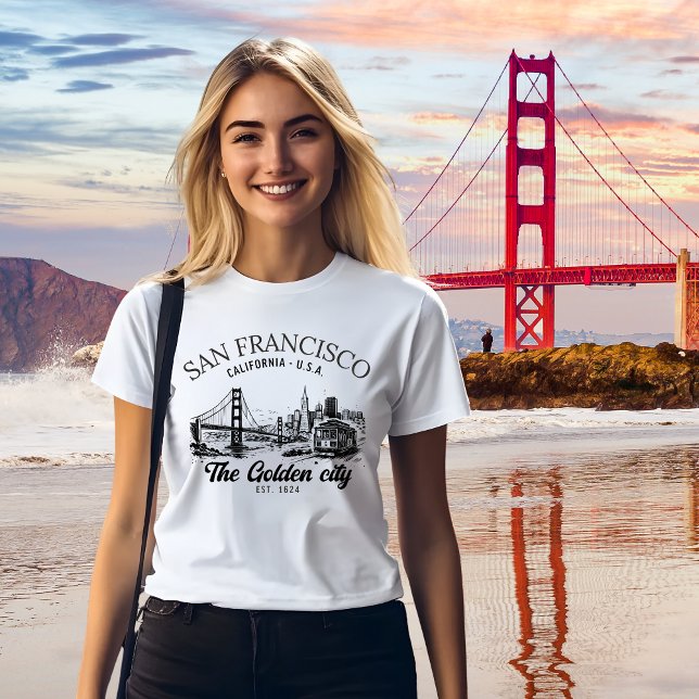 San Francisco Golden Gate Vintage T Shirt (Skapare uppladdad)